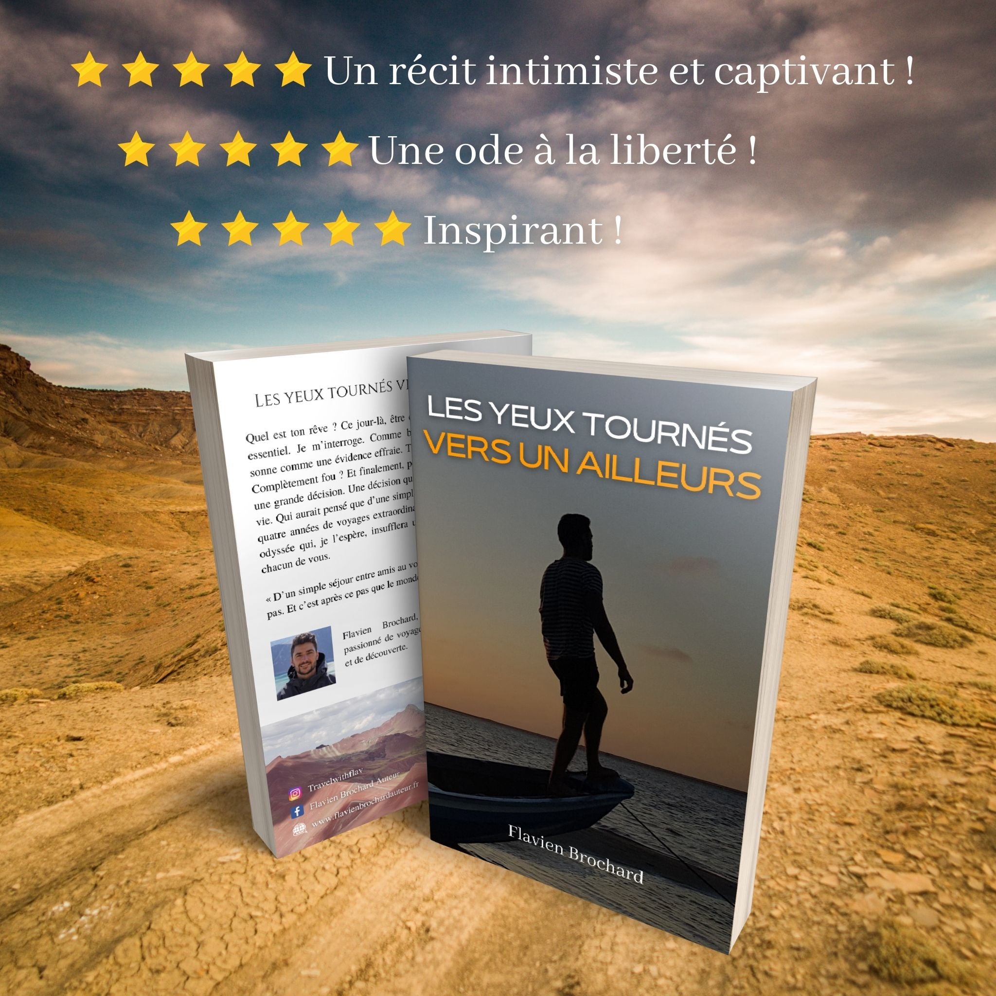 Livre "les yeux tournés vers un ailleurs" - récit de voyage