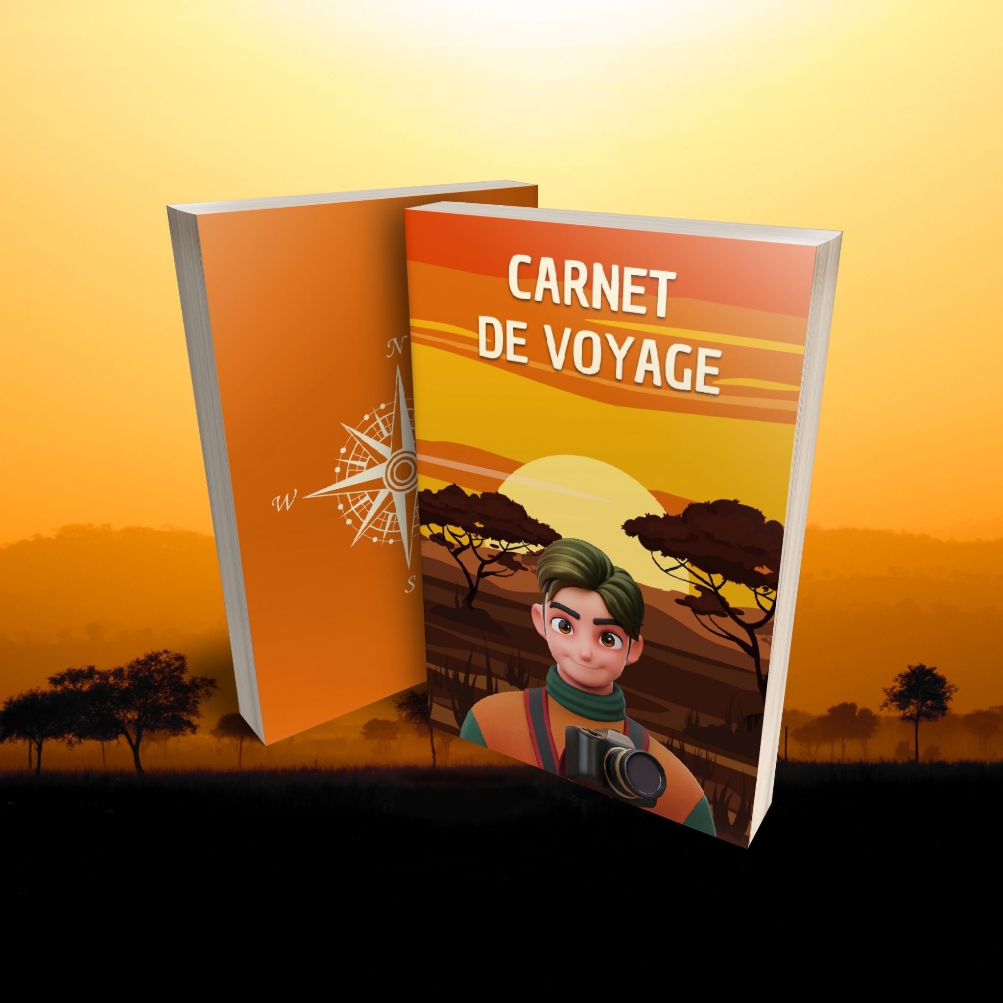 Carnet de voyage Safari à personnaliser et à remplir - 114 pages
