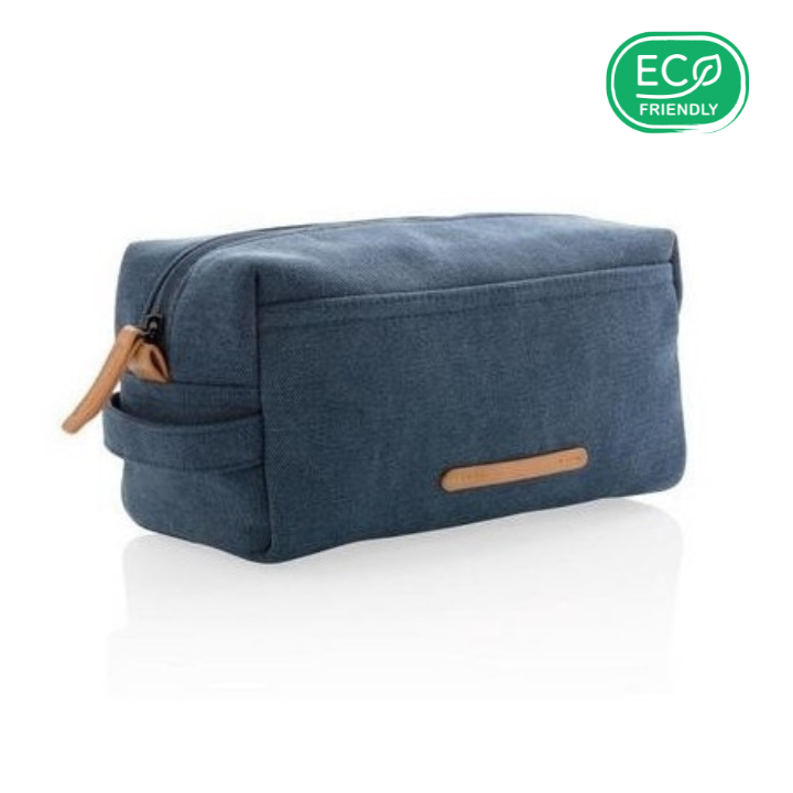 Trousse de toilette de voyage Tasmania en toile recyclée - 3 couleurs