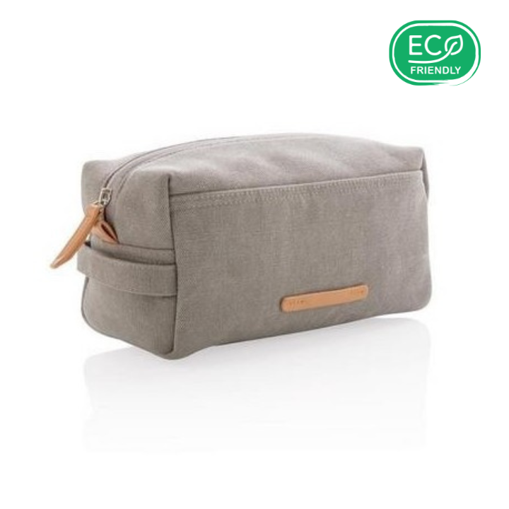 Trousse de toilette de voyage Tasmania en toile recyclée - 3 couleurs