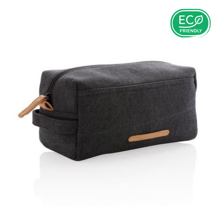 Trousse de toilette de voyage Tasmania en toile recyclée - 3 couleurs