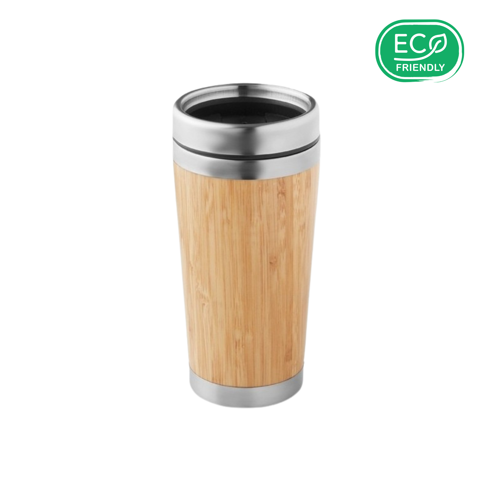Gourde eco-friendly Fuji 400 ml avec finition bambou naturel