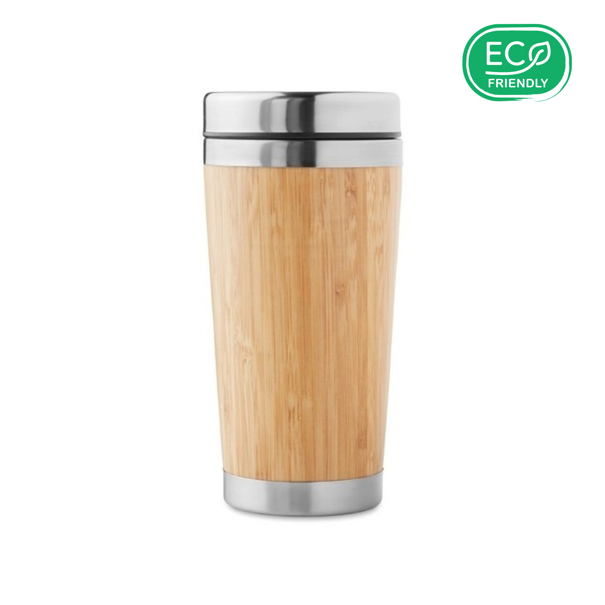 Gourde eco-friendly Fuji 400 ml avec finition bambou naturel