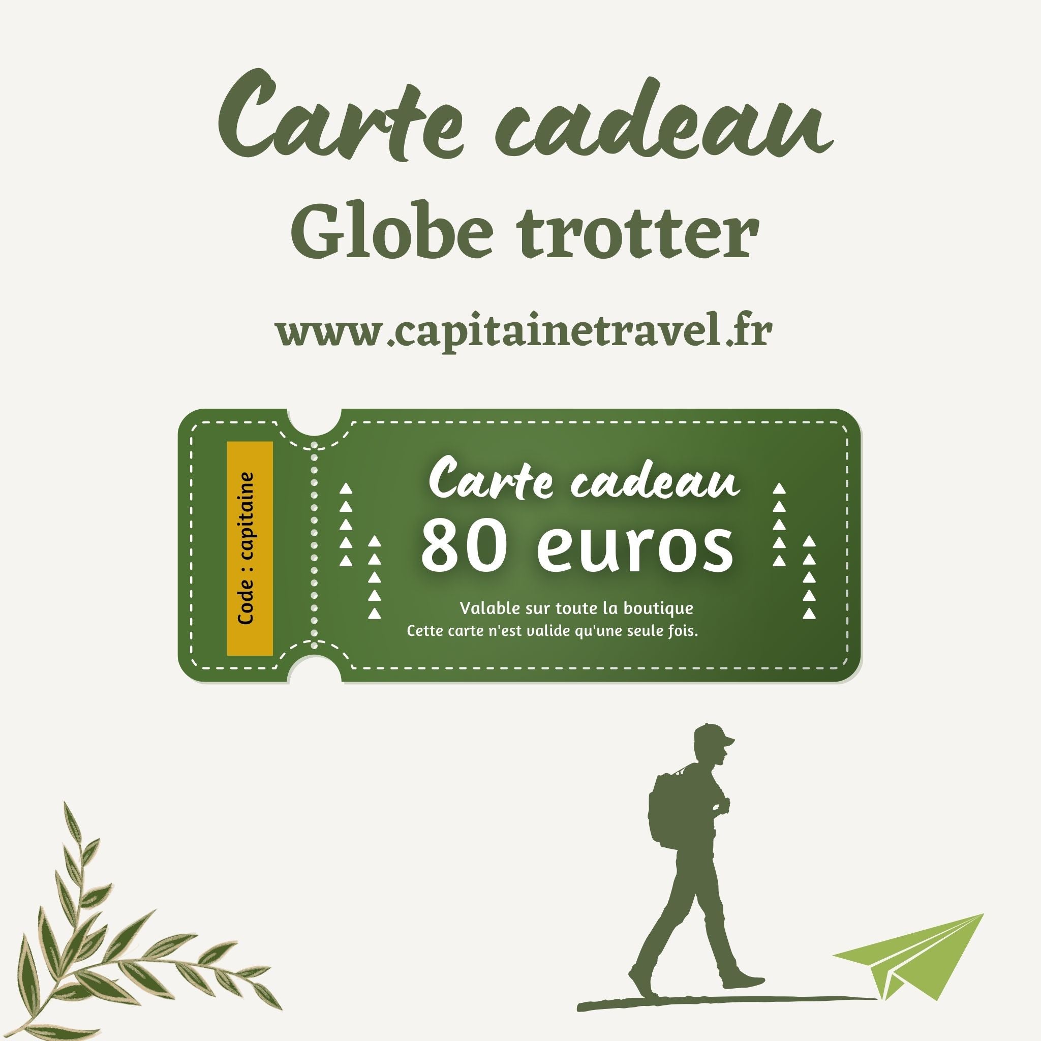 Cartes cadeaux Globe Trotter - idée cadeau voyage