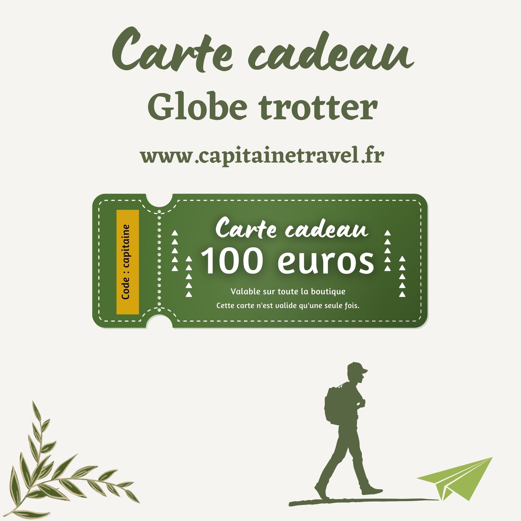 Cartes cadeaux Globe Trotter - idée cadeau voyage