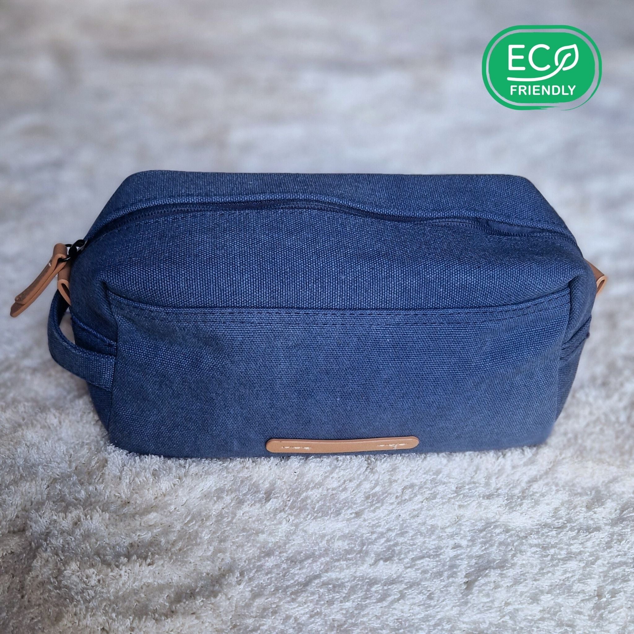 Trousse de toilette de voyage Tasmania en toile recyclée - 3 couleurs