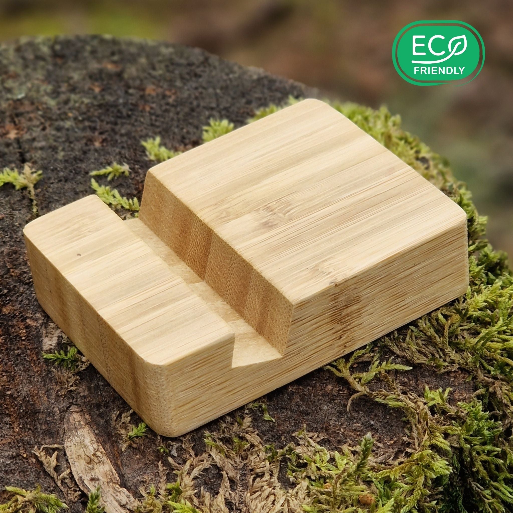 Support de téléphone portable Patagonia en bambou naturel