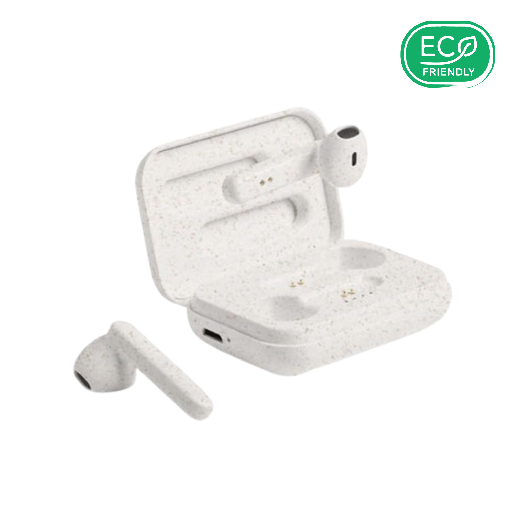 Écouteurs sans fil eco-friendly Cuzco en canne de blé - bluetooth