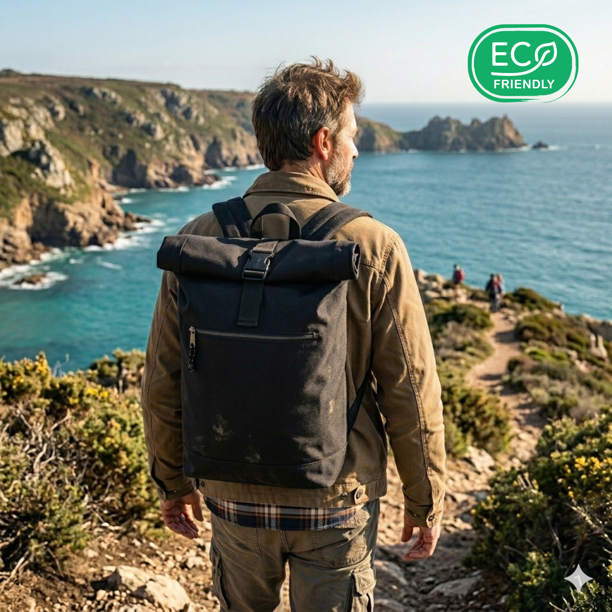 Sac à dos rolltop de voyage Fjord avec compartiment ordinateur